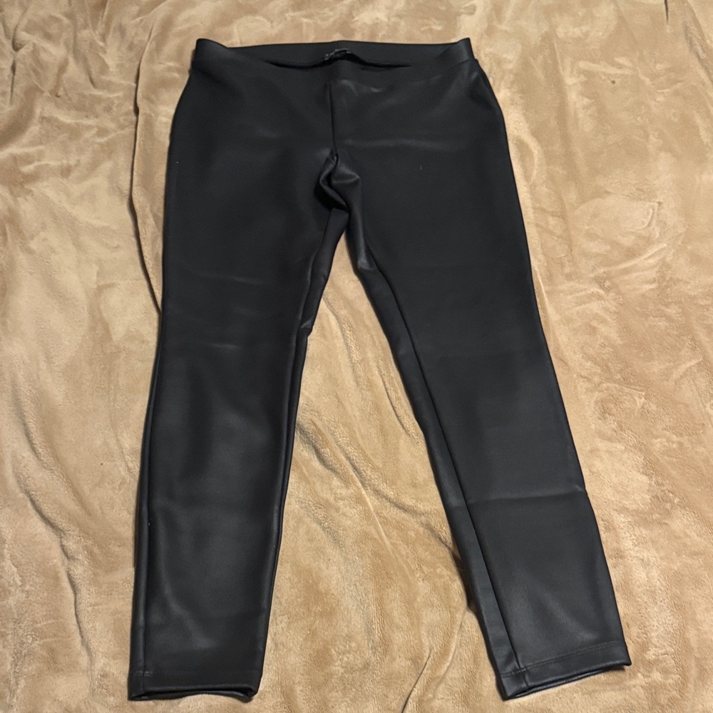 Express Black Faux Leather High-Rise Leggings